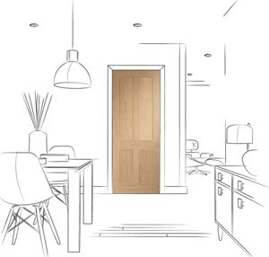Picture of Internal Oak Victorian Shaker 4 Panel Fire Door
1981 x 762 x 44mm (30")