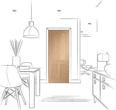 Picture of Internal Oak Victorian Shaker 4 Panel Fire Door
1981 x 762 x 44mm (30")