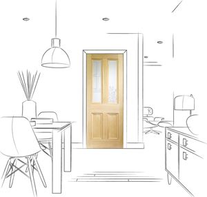 Picture of Internal Vertical Grain Clear Pine Edwardian with Clear Beve
1981 x 762 x 35mm (30")