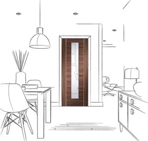 Picture of Internal Walnut Pre-Finished Forli with Clear Glass
1981 x 762 x 35mm (30")