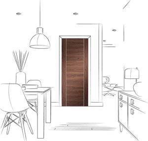 Picture of Internal Walnut Pre-finished Forli
1981 x 762 x 35mm (30")