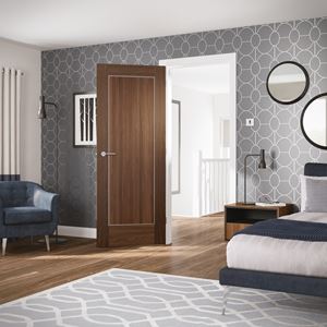 Picture of Internal Walnut Pre-finished Varese (Alum Inlay) Fire Door
1981 x 762 x 44mm (30")