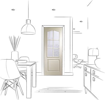 Picture of Internal White Moulded Classique 6 Light with Clear Bevelled
1981 x 610 x 35mm (24")