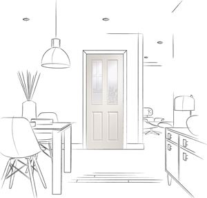 Picture of Internal White Moulded Victorian with Clear Glass
1981 x 686 x 35mm (27")