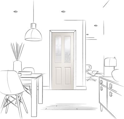 Picture of Internal White Moulded Victorian with Clear Glass
1981 x 686 x 35mm (27")