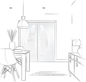 Picture of Internal White Primed Salerno Door Pair with Clear Glass
1981 x 1168 x 40mm (46")