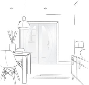 Picture of Internal White Primed Salerno Door Pair with Clear Glass
1981 x 1220 x 40mm (48")