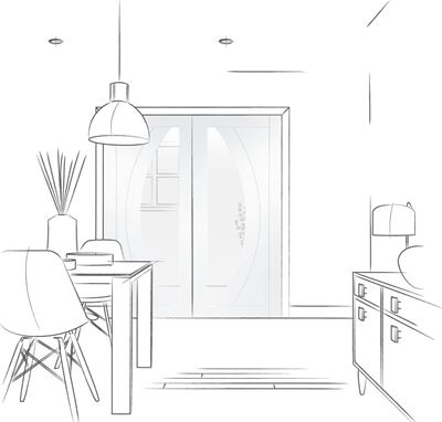 Picture of Internal White Primed Salerno Door Pair with Clear Glass
1981 x 1524 x 40mm (60")