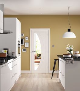 Picture of Internal White Primed Salerno Fire Door with Clear Glass
1981 x 838 x 44mm (33")