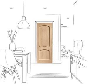 Picture of Pre-Finished Internal Oak Louis with Raised Mouldings
1981 x 686 x 35mm (27")
