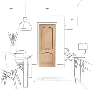 Picture of Pre-Finished Internal Oak Louis with Raised Mouldings
1981 x 838 x 35mm (33")