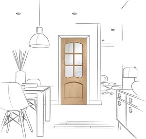 Picture of Pre-Finished Internal Oak Riviera - Clear Bev Glass and RM
1981 x 762 x 35mm (30")