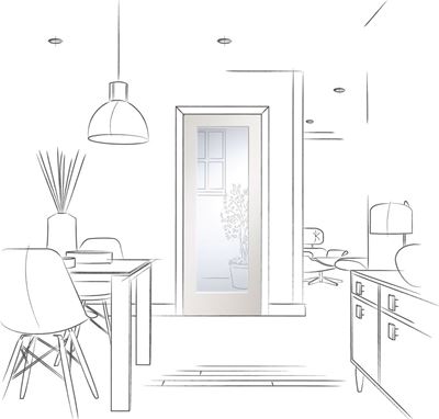 Picture of Pre-Finished Internal White Cesena with Clear Bevelled Glass
1981 x 762 x 35mm (30")
