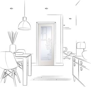 Picture of Pre-Finished Internal White Cesena with Clear Bevelled Glass
1981 x 838 x 35mm (33")