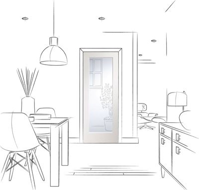 Picture of Pre-Finished Internal White Cesena with Clear Bevelled Glass
1981 x 838 x 35mm (33")