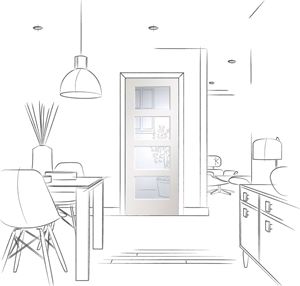 Picture of Pre-Finished Internal White Severo with Clear Bevelled Glass
1981 x 686 x 35mm (27")