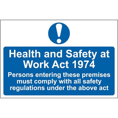 Picture of Health & Safety At Work Act
Safety Sign 200x300   0019