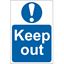 Picture of Keep Out
Safety Sign 200x300   0255