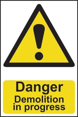 Picture of Danger Demolition In Progress
Safety Sign 200x300   1203