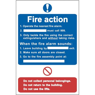 Picture of Fire Action Procedure
Safety Sign 200x300   0165