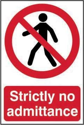 Picture of Strictly No Admittance
Safety Sign 200x300   0608
