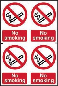 Picture of No Smoking (x4)
Safety Sign 200x300   0552