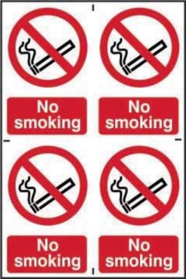 Picture of No Smoking (x4)
Safety Sign 200x300   0552
