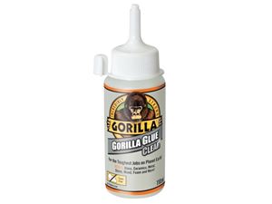 Picture of Gorilla Glue Clear 110ml
crystal clear foam free
bonds glass; ceramics; metal; stone; wood;
foam & more