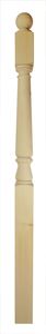 Picture of 90mm  Pine Newel Post Half TulipBurbidge
