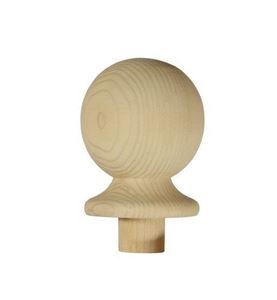 Picture of 85mm Pine Ball Newel Top HalfBurbidge