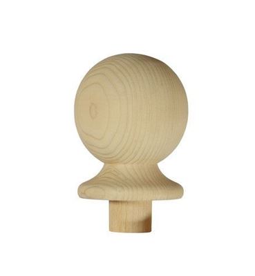 Picture of 85mm Pine Ball Newel Top HalfBurbidge