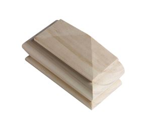 Picture of 115mm Pine Pyramid Newel Top HalfBurbidge
