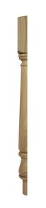 Picture of 90x43 725mm Oak Newel Post HalfBurbidge