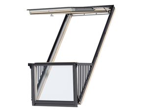 Picture of Velux Cabrio Roof Balcony White Painted 114x252 Including flashings for slate up to 8mm thick.SK19