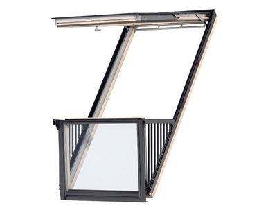 Picture of Velux Cabrio Roof Balcony White Painted 78x252 Including flashings for slate up to 8mm thick.MK19