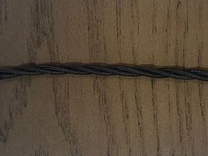 Picture of CB/375/BLACK3 CORE TWISTED BLACK CABLE 0.75