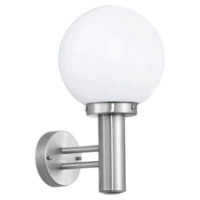 Picture of NISIA WALL LANTERN OUTDOORSTAINLESS STEEL/GLASS 1 X 60W ESEGLO  H 343MM X 200MM