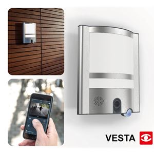 Picture of LED SECURITY LIGHT C/W PIR & CAMERAWIFI CONNECTION/MICROPHONE/SPEAKERRECORDABLE VIA APPLUTEC