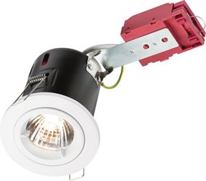 Picture of 230V 50W Fixed GU10 IC Fire-Rated Downlight in White CUT OUT 84mmKnightsbridge