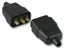 Picture of PPJ009PB10A RUBBER IN LINE CONNECTOR 3 PIN BLACK