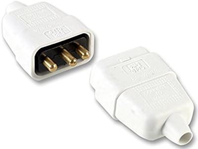 Picture of PPJ009PW10A RUBBER IN LINE CONNECTOR 3 PIN WHITE