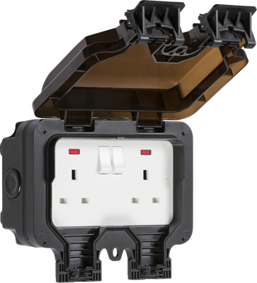 Picture of IP66 2 GANG SOCKET AND ENCLOSURE BLACK