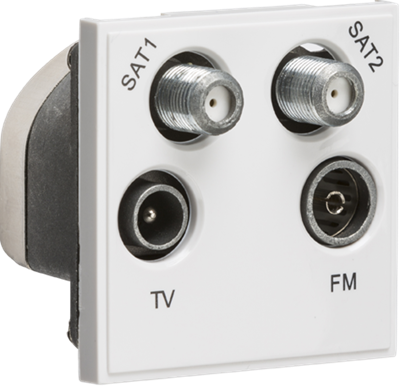 Picture of QUAD MODULEWHITE 2 X SAT 1 X TV 1 X FM