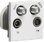 Picture of QUAD MODULEWHITE 2 X SAT 1 X TV 1 X FM