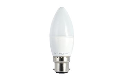 Picture of LED CANDLE BC 5.5W NON DIMMABLE 5000K NATURAL WHITEFROSTED 500LMINTEGRAL