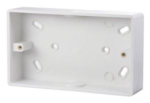 Picture of 2gang Surface PVC Box Round Knock Out20mm conduit KO/40mm trunking KO