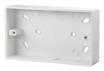 Picture of 2gang Surface PVC Box Round Knock Out20mm conduit KO/40mm trunking KO