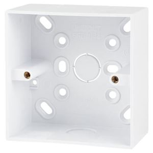 Picture of 1gang Surface PVC Box Round Knock Out20mm conduit KO/40mm trunking KO