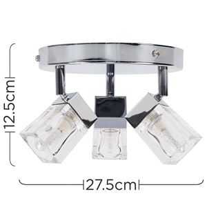 Picture of ICE CUBE 3 WAY BATHROOM LIGHT G9 IP44SUN