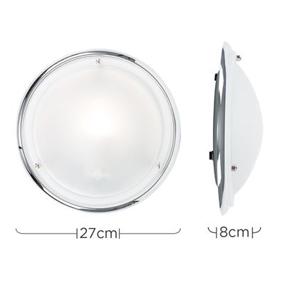 Picture of IP44 FLUSH CEILING LIGHT CHROME (16410)